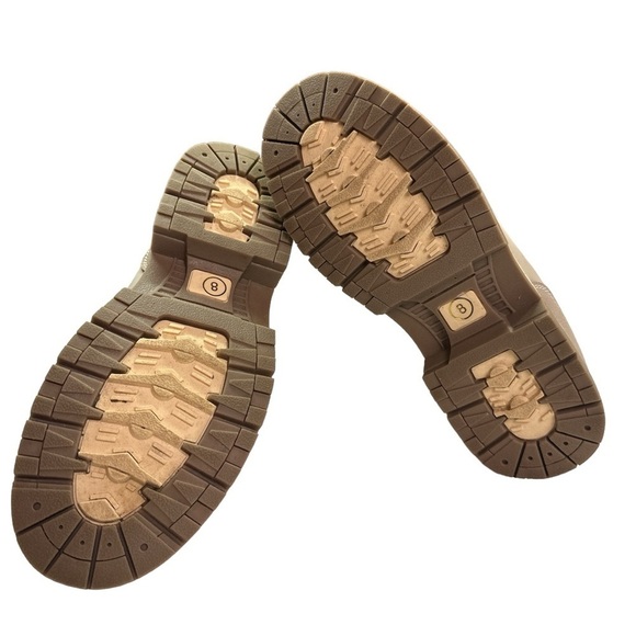 ANJOUFEMME Work Hiking Boots Women Outdoor Ankle Boots Light Khaki Size 8 - Picture 5 of 11